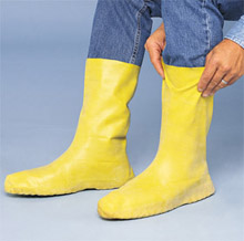 The Safety Zone BSYE-09-6 Heavy Duty Rubber Shoe Slush Boots Pair Yellow Size 9 17 Height 